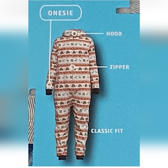 Aldi Gear 1 Piece Pajamas Size Large Holiday Christmas Winter New NWT - Picture 5 of 6